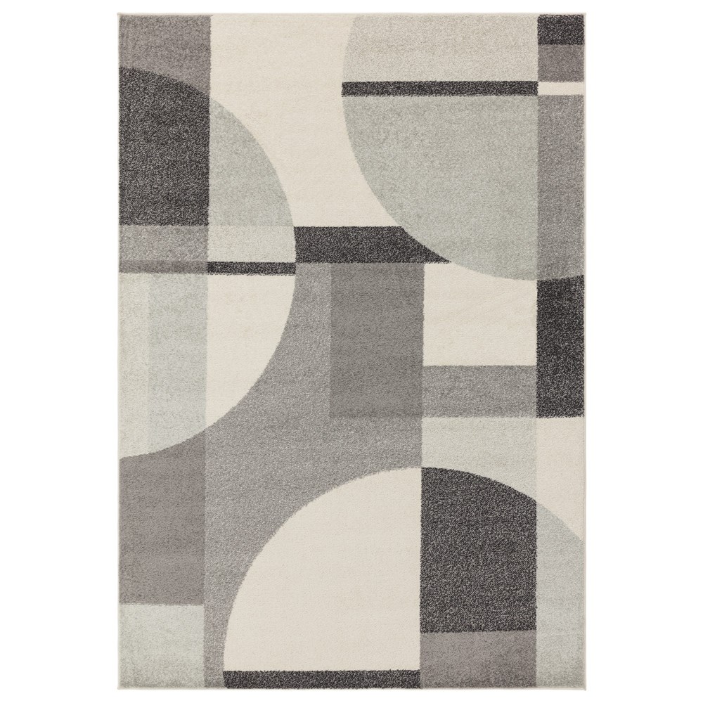 Muse MU20 Modern Geometric Woven Rugs in Grey